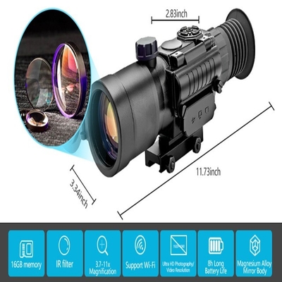 55mm 目の解脱 KDS1W 3.7X-11X 狩猟用のデジタルナイトビジョン範囲 IP65