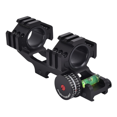 22mm 幅 バブルレベルと角度指標センター高さ21mmの双環スコープマウント