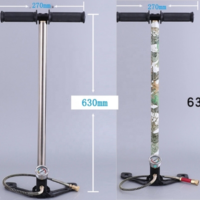 手動高圧ハンドエアポンプ 4500psi 300bar ブラック ガソリン燃料