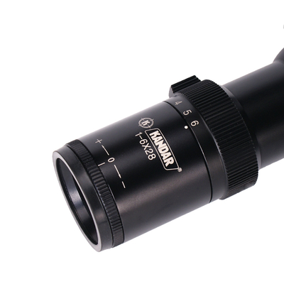 1-6x28 IRF 変形光学 FFP レティクル BDC のタイプとパララックス設定の範囲 100YDS