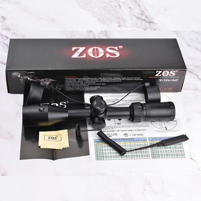 オプティカルスコープ エッセンシャル ZOS 3-9x42 R6 赤い照明を持つ最初の焦点平面スコープ