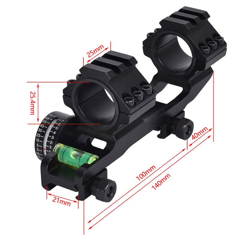 適用範囲 マット黒色完成 双環 バブルレベルとアングルインジケーター 21mm