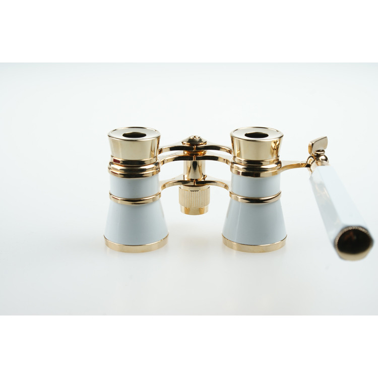 メタルヴィンテージ望遠鏡 オペラ用アンティーク・バイノキュラ眼鏡 3x25 出口瞳孔 8.3mm